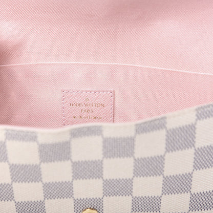 Louis Vuitton Damier Azur Pochette Felicie Chain Wallet Rose Ballerine 6 of 10