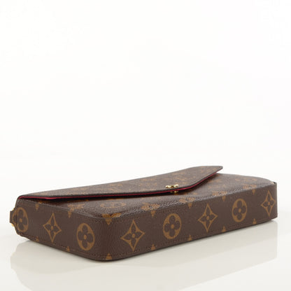 Louis Vuitton Monogram Pochette Felicie Chain Wallet Fuchsia 4 of 8