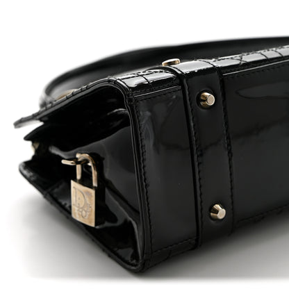 Christian Dior Patent Cannage Stitched East West Lady Dior Black 8 of 9