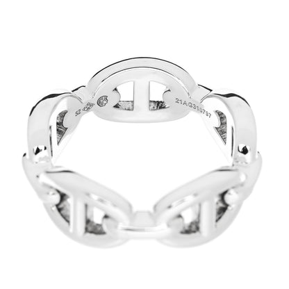 Hermes Sterling Silver PM Chaine d'Ancre Enchainee Band Ring 52 6 5 of 7