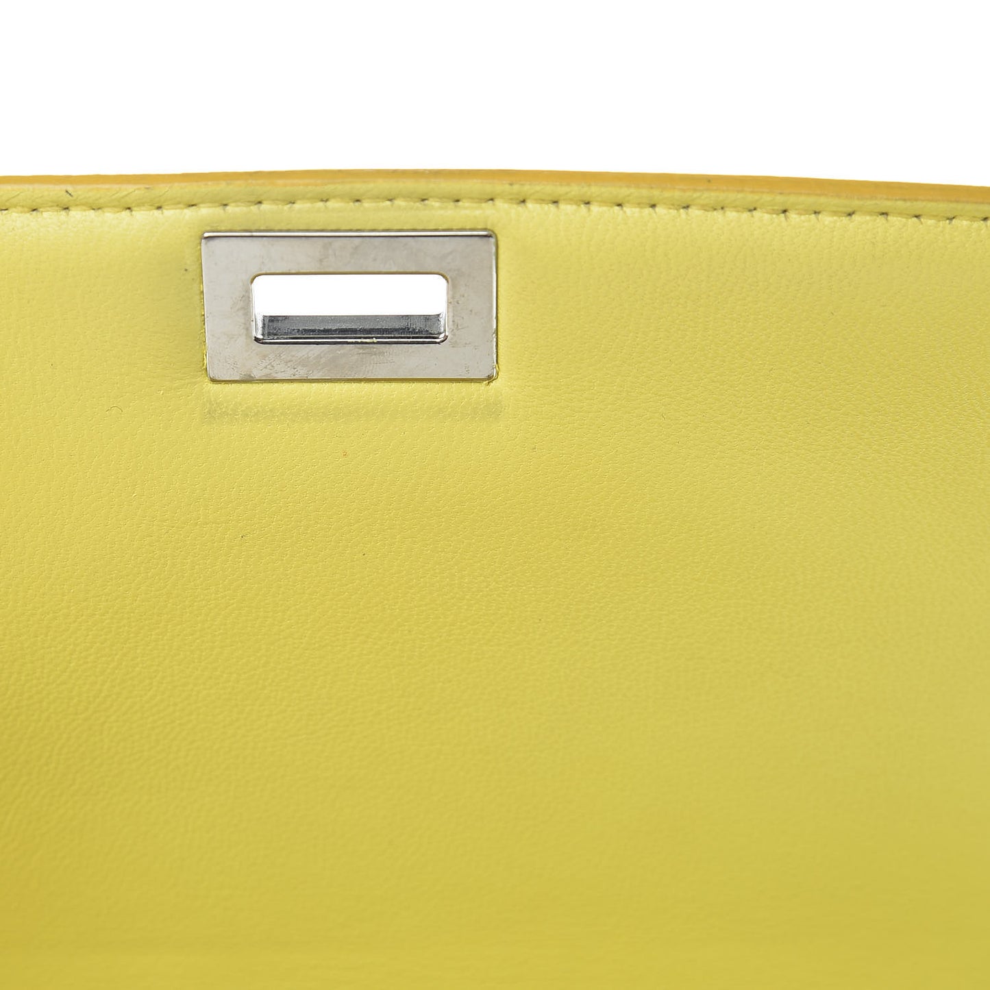 Liege Calfskin Medium Classic Box Flap Bag Fluo Yellow