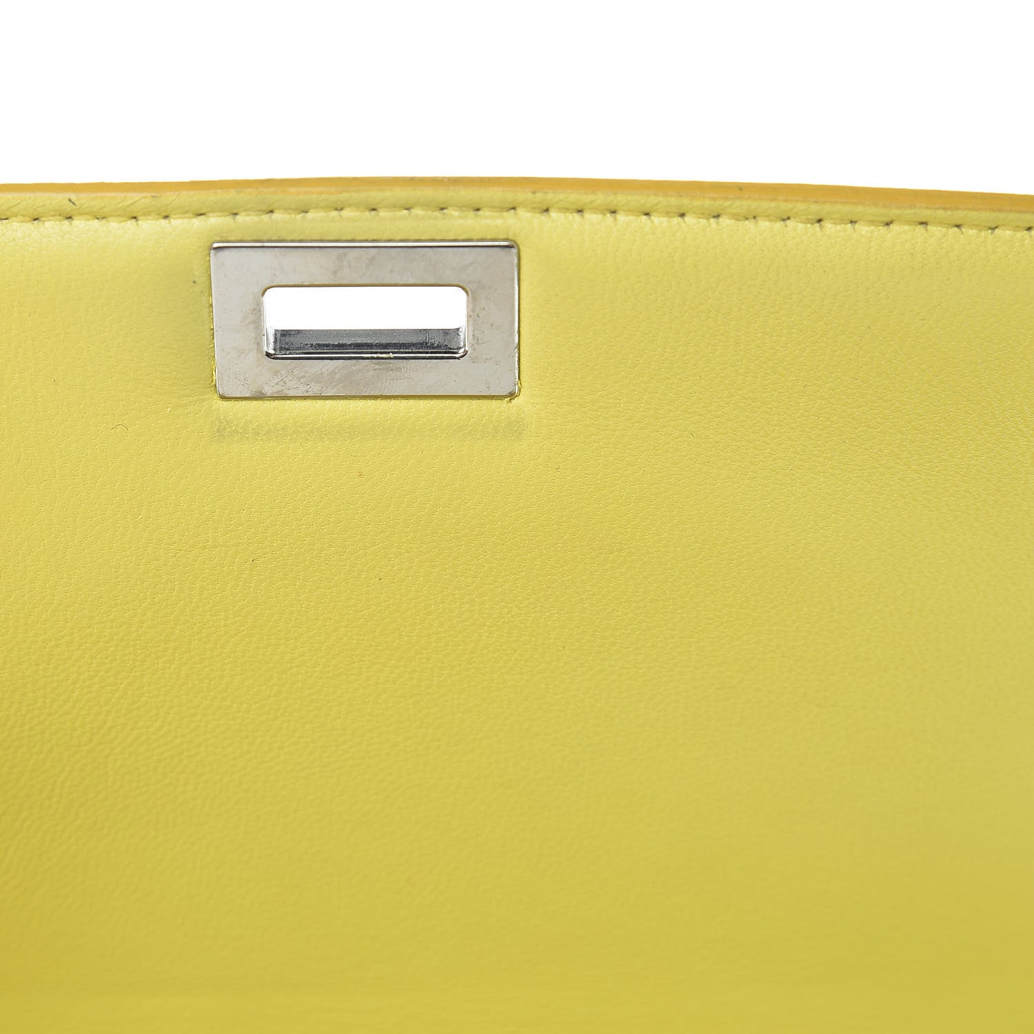Celine Liege Calfskin Medium Classic Box Flap Bag Fluo Yellow 8 of 13