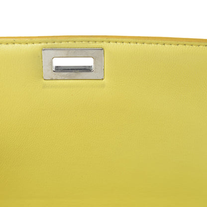 Celine Liege Calfskin Medium Classic Box Flap Bag Fluo Yellow 8 of 13