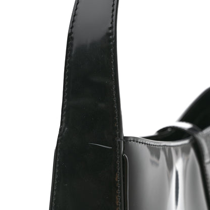 Saint Laurent Patent Le 5 A 7 Monochrome Hobo Black 11 of 12