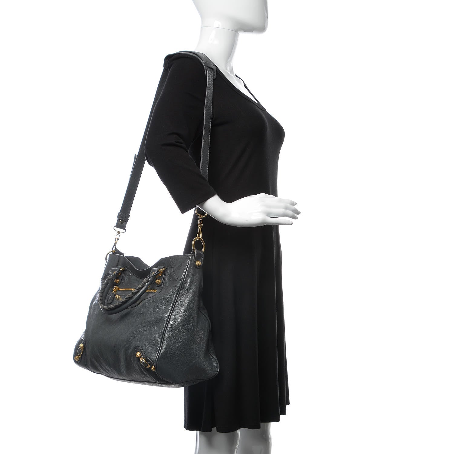 Balenciaga Agneau Giant 12 Gold Hardware Velo Gris Fossile Anthracite 2 of 11