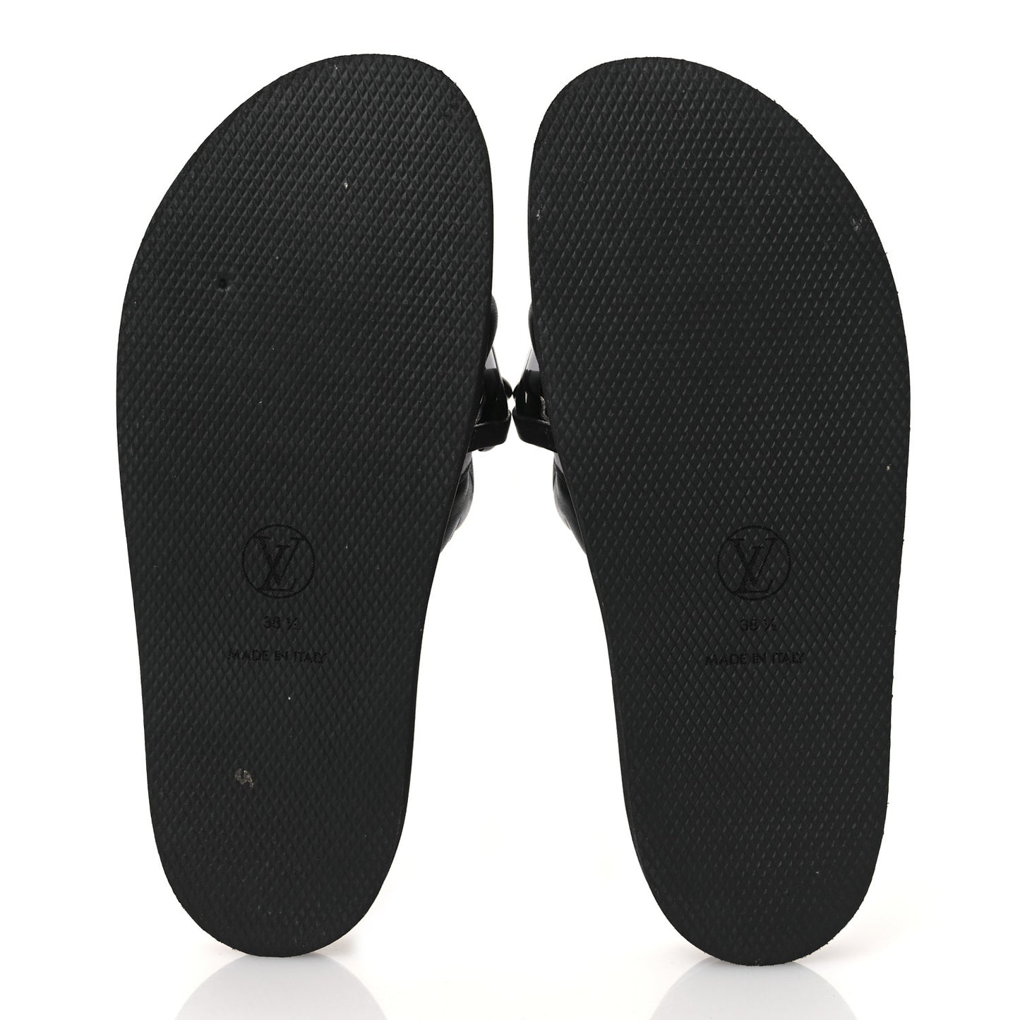 Calfskin Embossed Monogram Sunset Flat Comfort Mule 38.5 Black