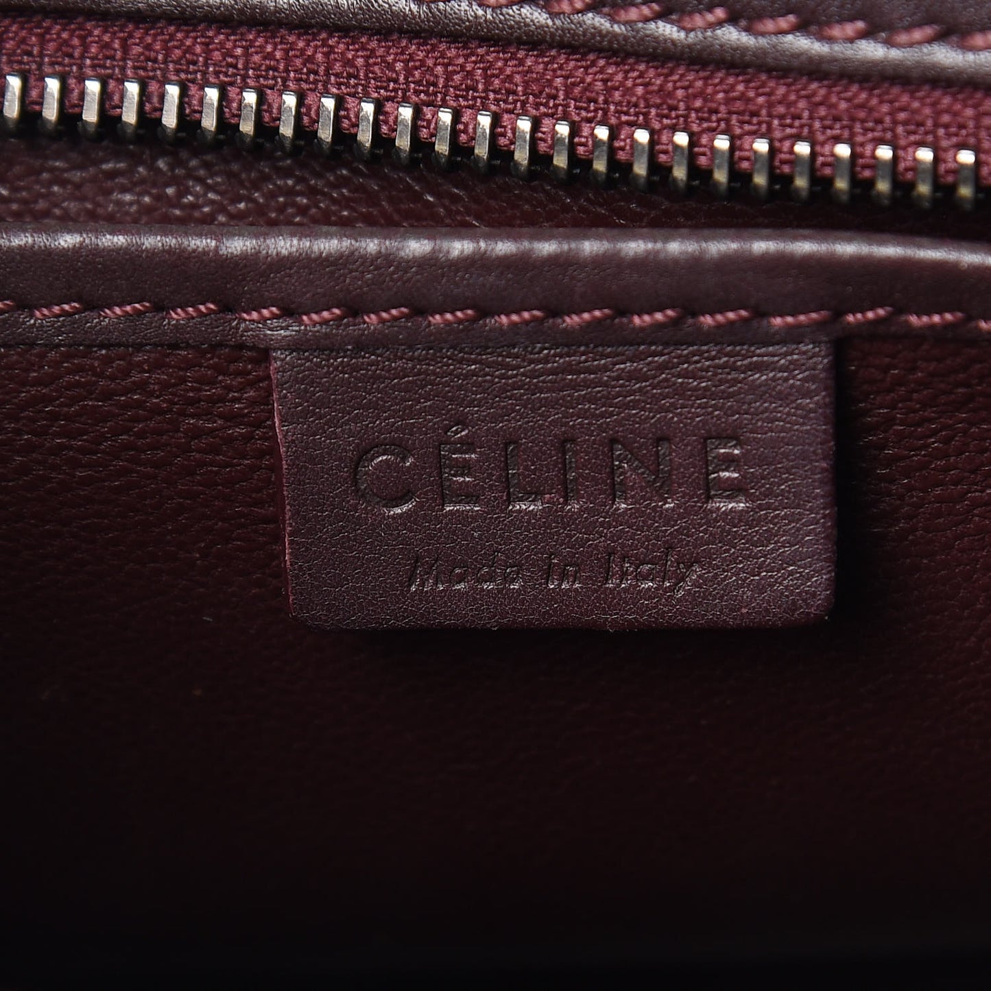 Smooth Calfskin Nano Luggage Burgundy