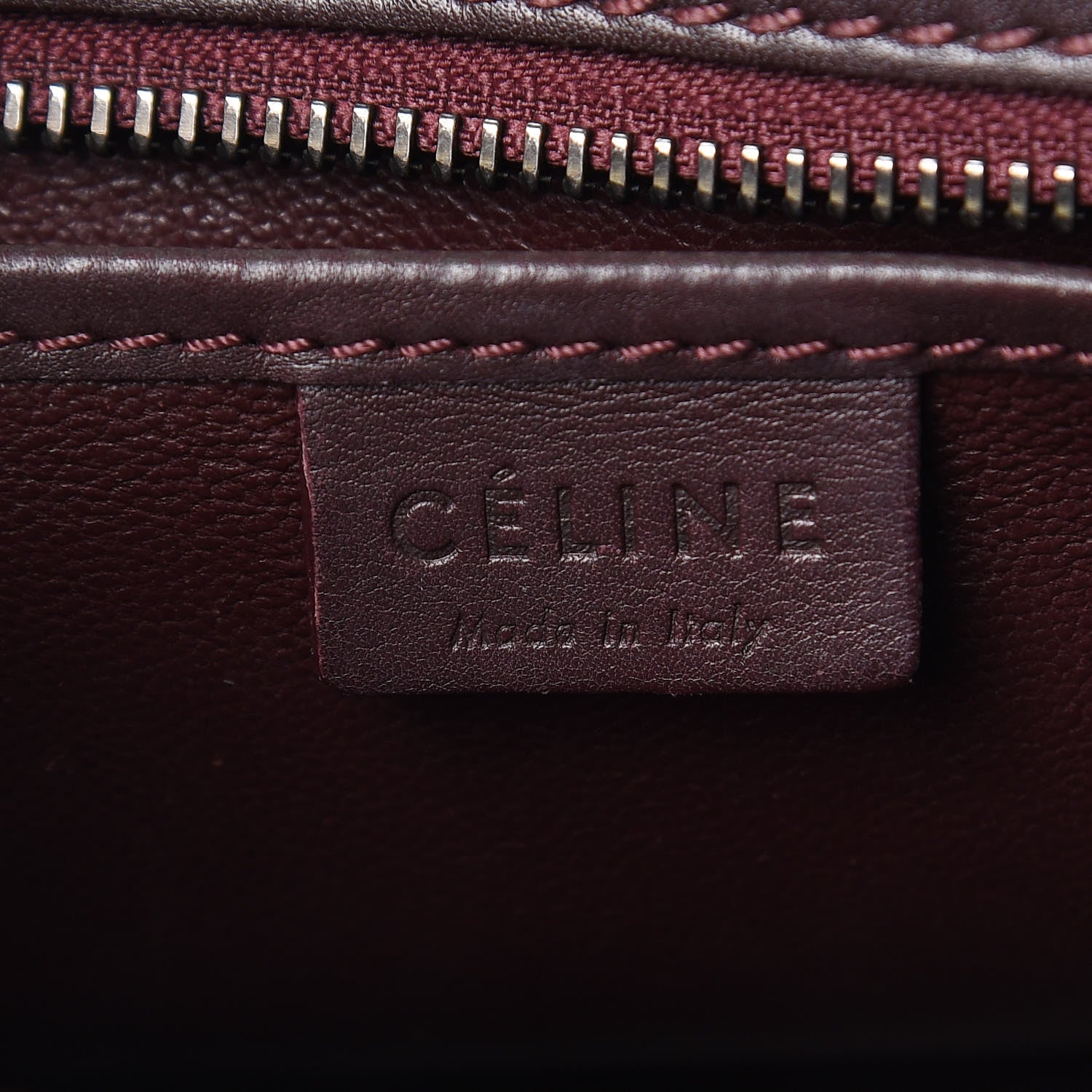 Celine Smooth Calfskin Nano Luggage Burgundy 9 of 32