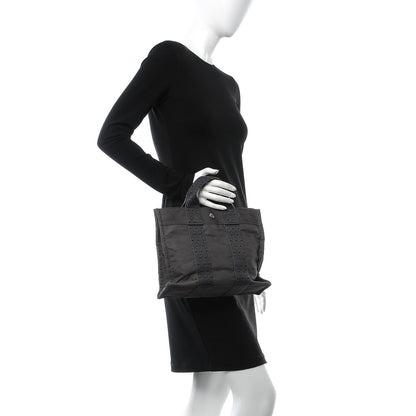 Hermes Canvas Herline PM Tote Grey 2 of 8