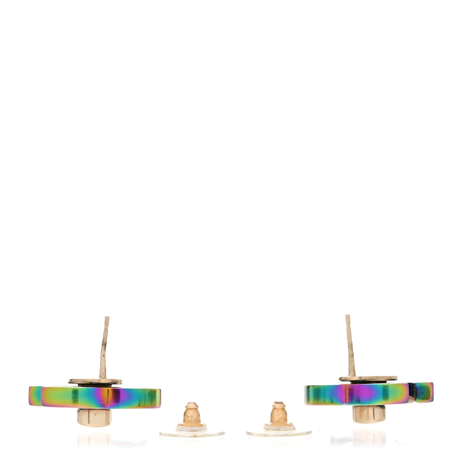 Chanel Metal CC Turnlock Interchangeable Earrings Gold 4 of 8