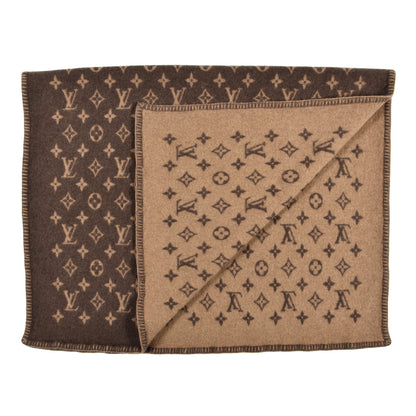 Louis Vuitton Wool Cashmere Monogram Blanket Marron 2 of 3