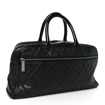 Chanel Caviar Patent Quilted Large Bowler Black 3 of 10