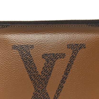 Louis Vuitton Reverse Monogram Giant Double Zip Pochette 7 of 9