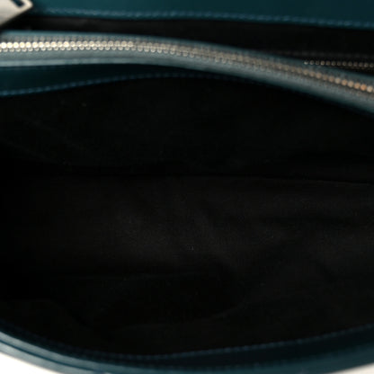 Saint Laurent Calfskin Y Quilted Monogram Medium Loulou Chain Satchel Dark Turquoise 5 of 11