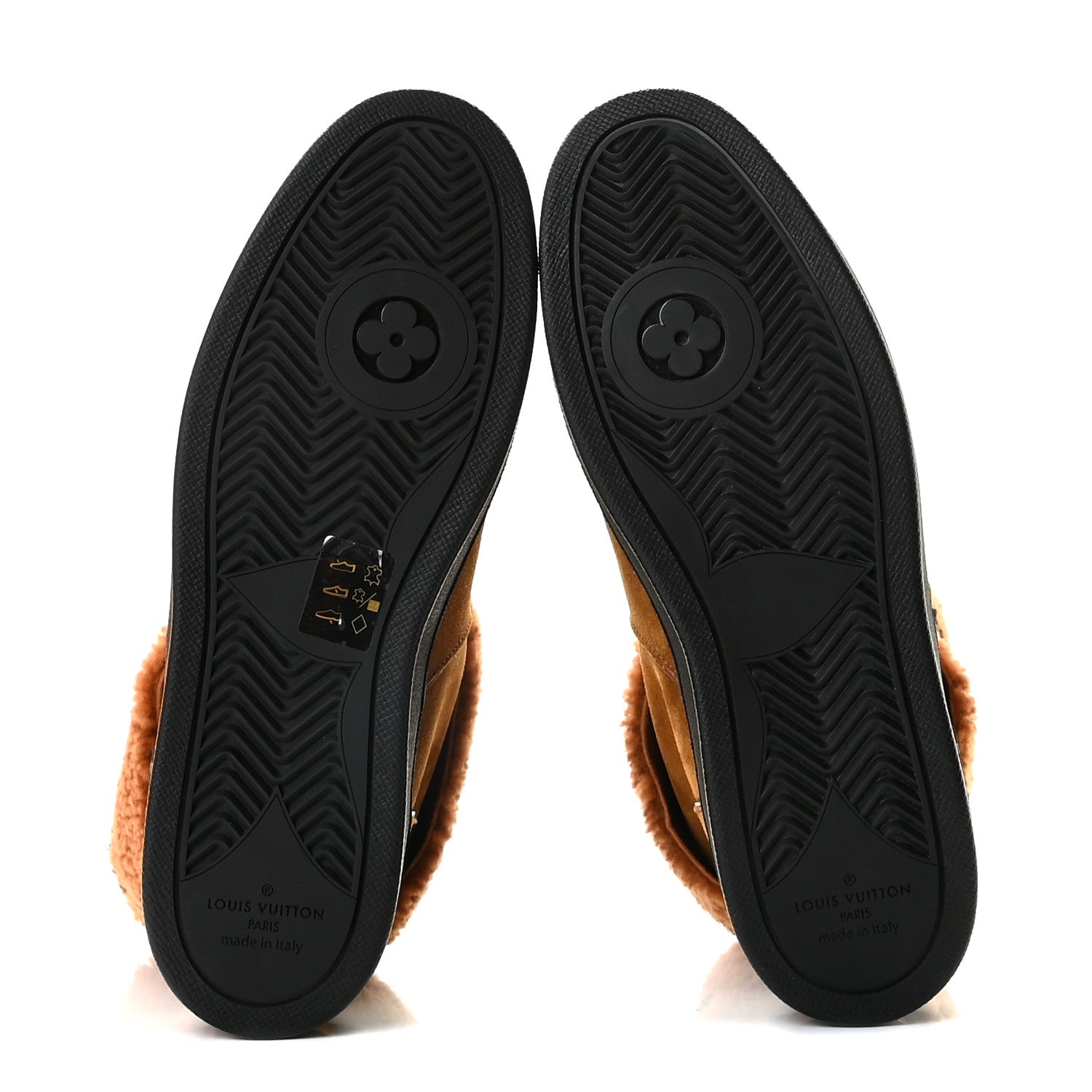 Louis Vuitton Suede Calfskin Shearling Snowdrop Flat Ankle Boot 39.5 Cognac 8 of 13