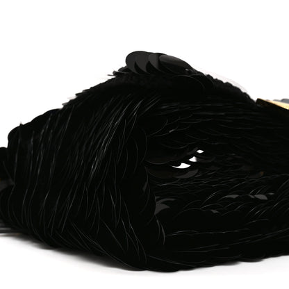 Fendi Sequins Crochet Nappa Medium Mamma Baguette Black 9 of 10