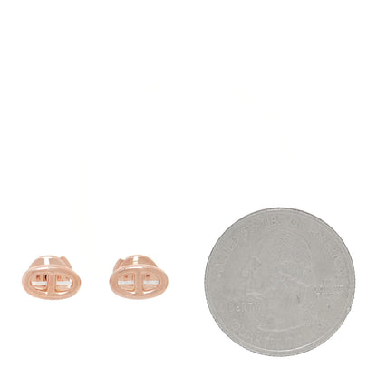 Hermes 18K Rose Gold TPM Farandole Stud Earrings 2 of 6