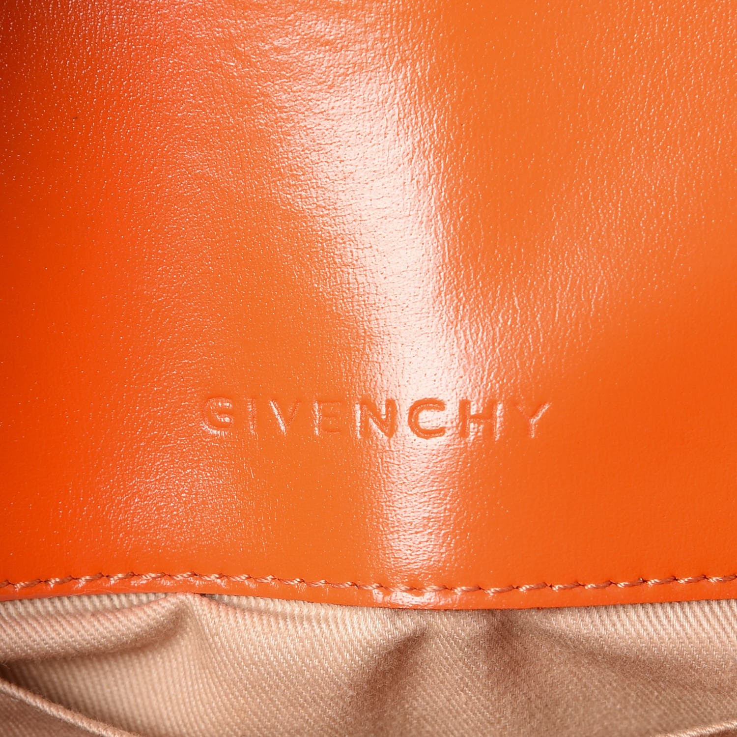 Givenchy Shiny Lambskin Obsedia Shoulder Bag Orange 9 of 10