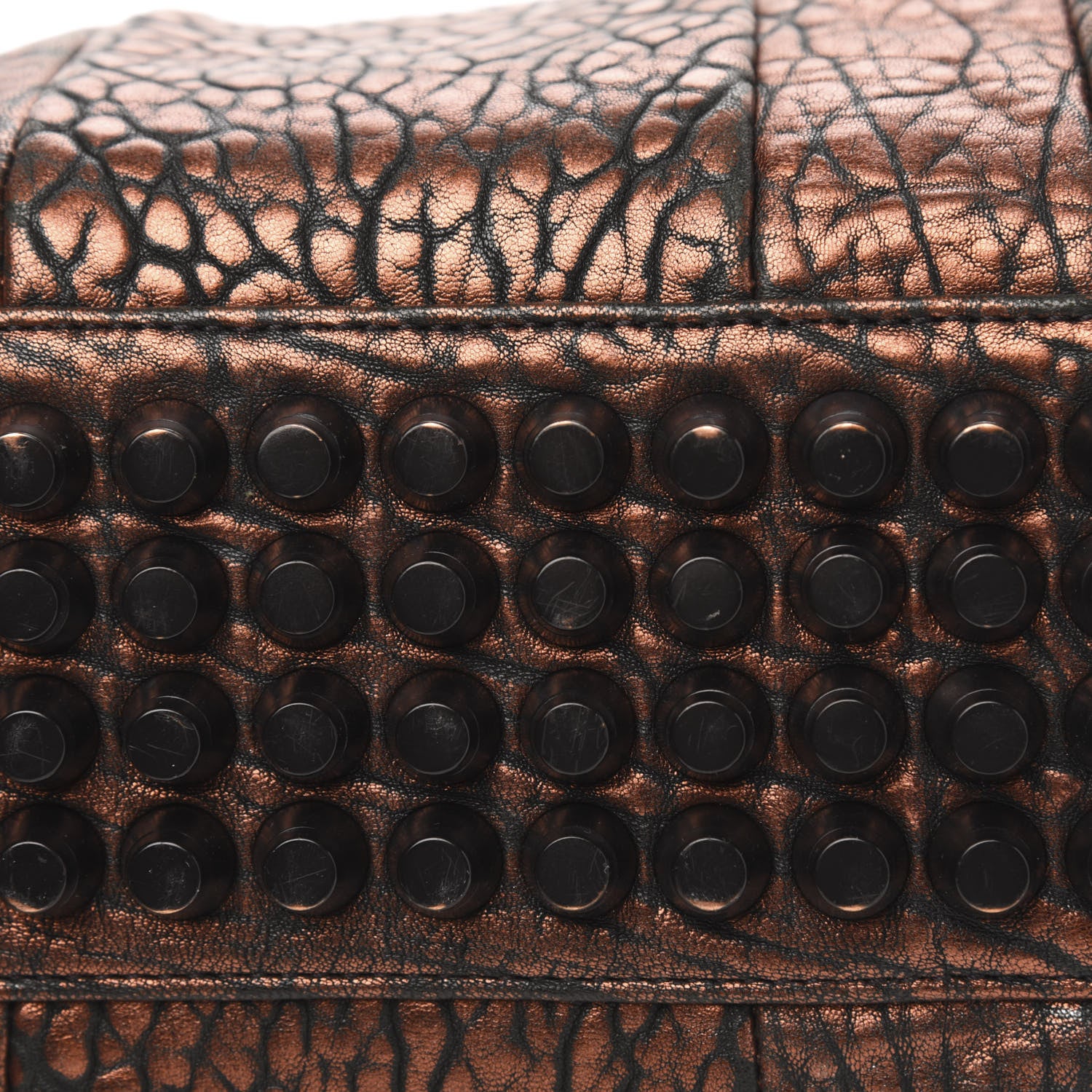 Alexander Wang Metallic Pebbled Lambskin Rockie Bronze Black Hardware 8 of 13