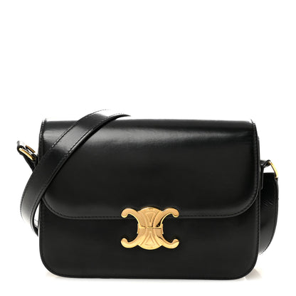 Celine Shiny Calfskin Medium Triomphe Black 1 of 10