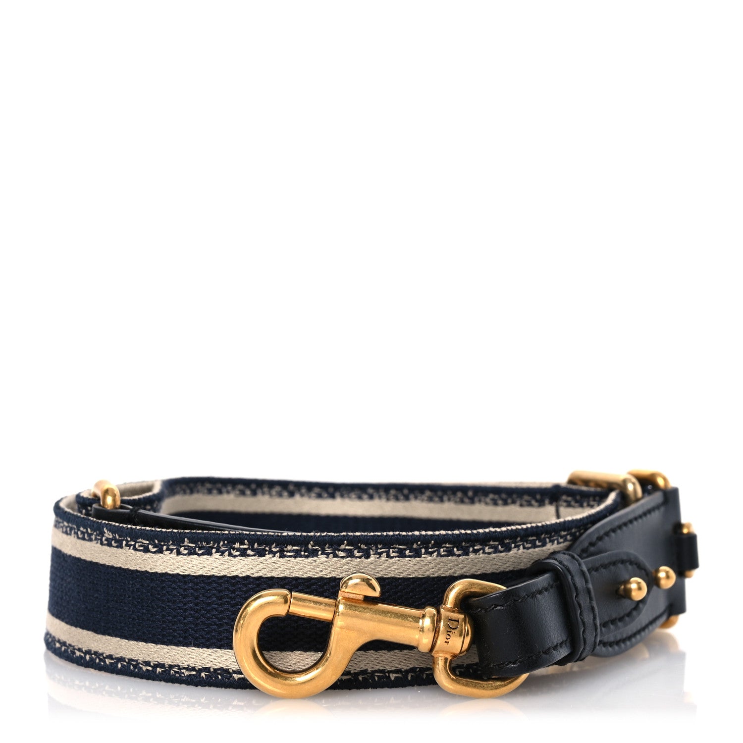Christian Dior Canvas Embroidered Shoulder Strap Blue 1 of 4