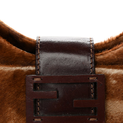 Fendi Calf Hair Shoulder Bag Brown 10 of 11