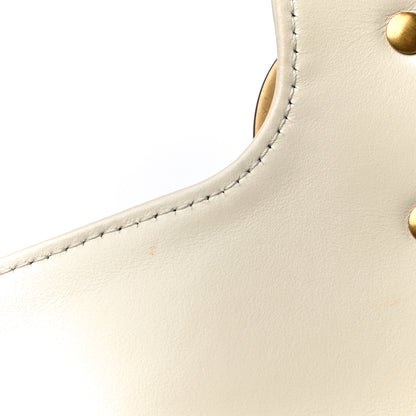 Gucci Calfskin Matelasse Small GG Marmont Shoulder Bag White 13 of 17