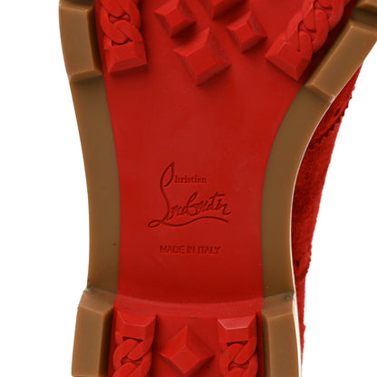 Christian Louboutin Veau Velours Charletta Brogue Oxfords 39 Flamenco 6 of 8