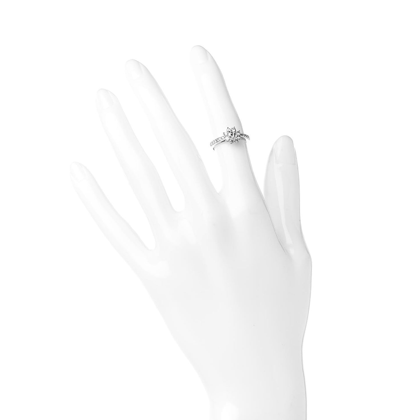 Platinum Diamond Flora Ring 48 4.5