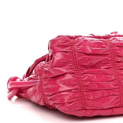 Prada Vernice Gaufre Shoulder Bag Fuxia 10 of 11