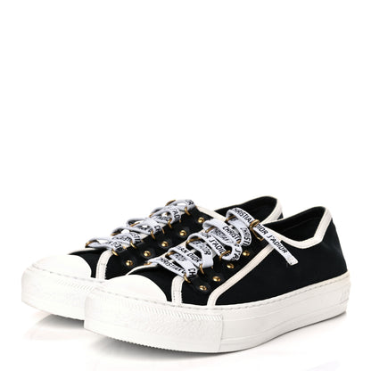 Christian Dior Canvas Walk'N'Dior Low Top Sneakers 37 Black 3 of 9