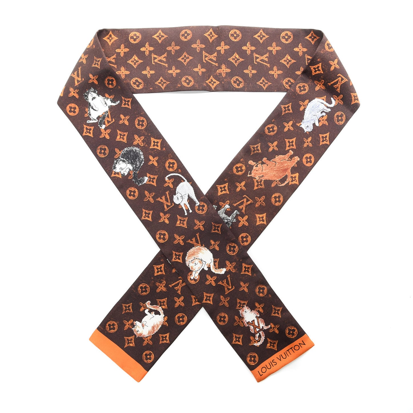 Silk Catogram Classic Bandeau Marron