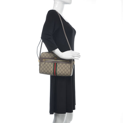 Gucci GG Supreme Monogram Web Small Ophidia Shoulder Bag Brown 2 of 9