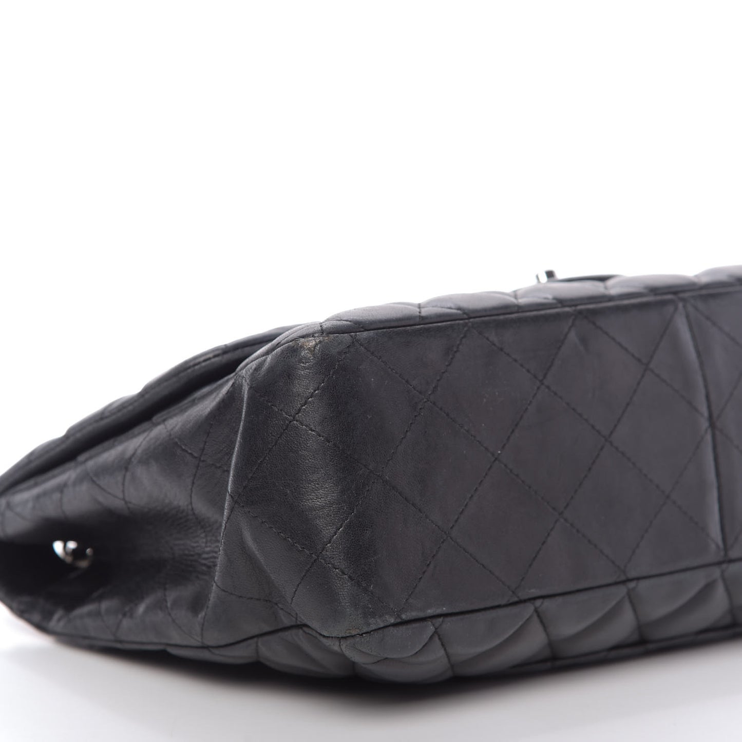 Lambskin Quilted Jumbo Single Flap Black
