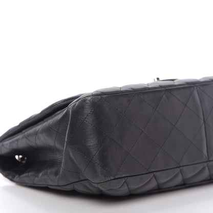 Chanel Lambskin Quilted Jumbo Single Flap Black 6 of 9
