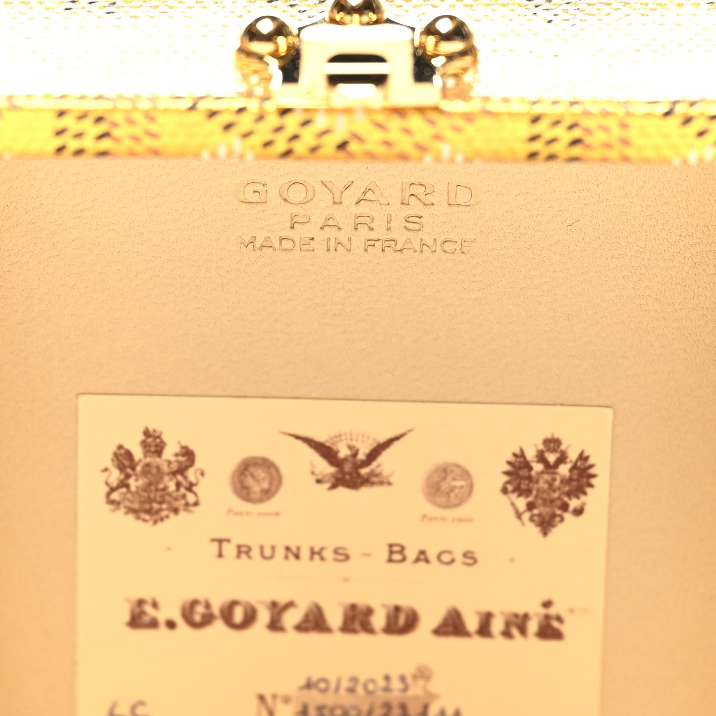Goyardine Precious Metals Regence Mini Trunk Gold