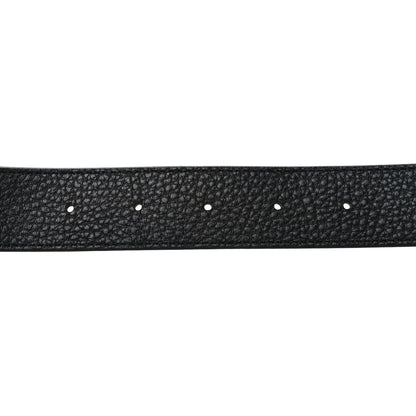 Louis Vuitton Taurillon Calfskin 30mm LV Initiales Reversible Belt 110 44 Black 3 of 5
