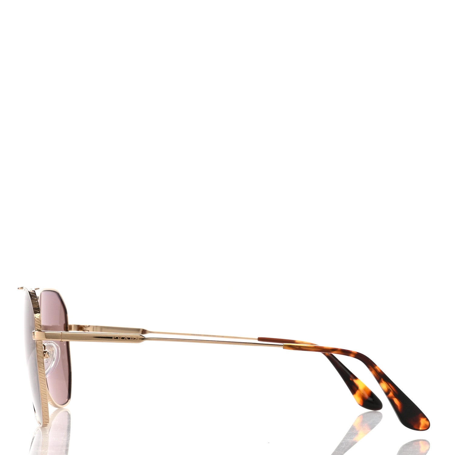 Prada Metal Aviator Sunglasses SPR66X Brown 3 of 8