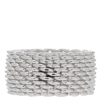 Tiffany Sterling Silver Somerset Mesh Ring 53 6.25 3 of 4