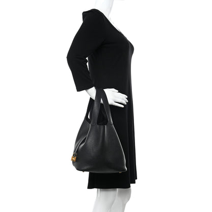 Hermes Taurillon Clemence Picotin Lock 22 MM Black 2 of 10