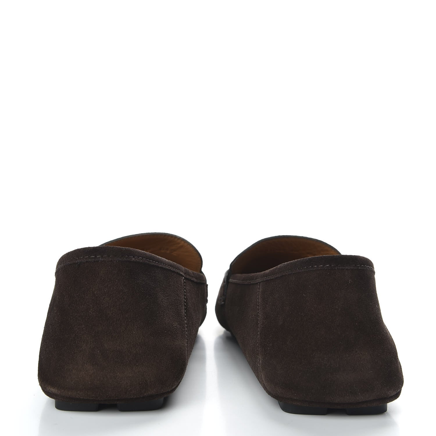 Gucci Suede Mens Driver Queen Loafers 10 Cocoa 6 of 10