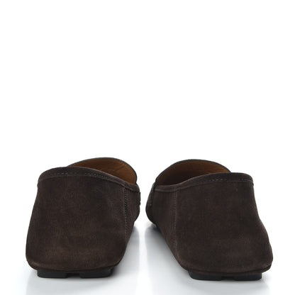 Gucci Suede Mens Driver Queen Loafers 10 Cocoa 6 of 10