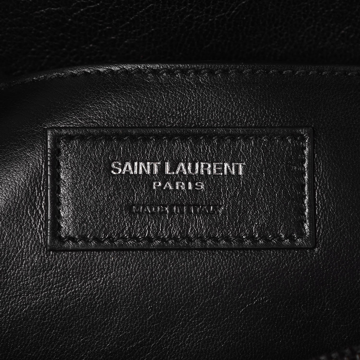 Saint Laurent Sheepskin Matelasse Chevron Monogram Monochrome Large College Satchel Black 7 of 9