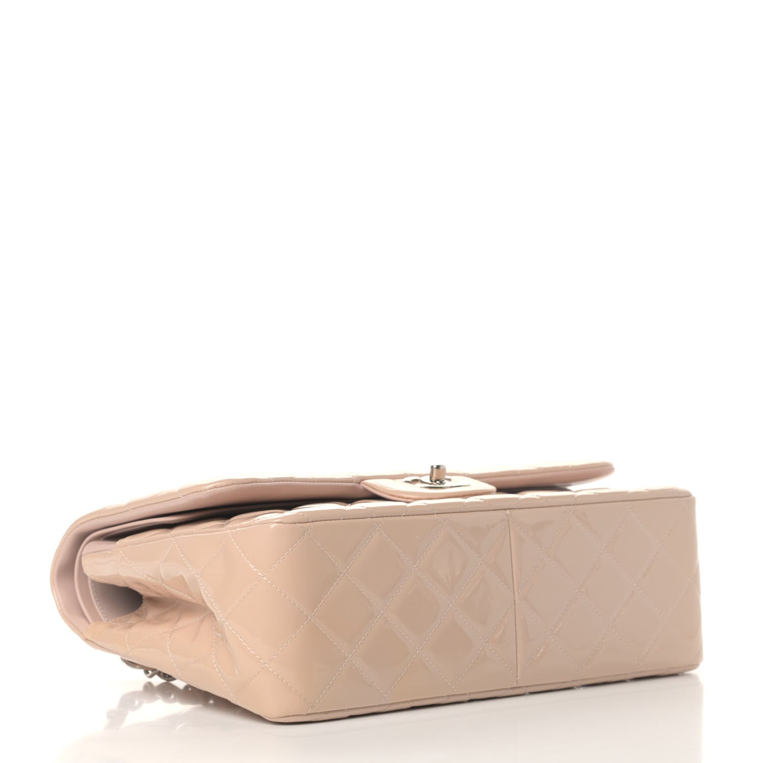 Chanel Patent Quilted Jumbo Double Flap Light Pink 3 of 5