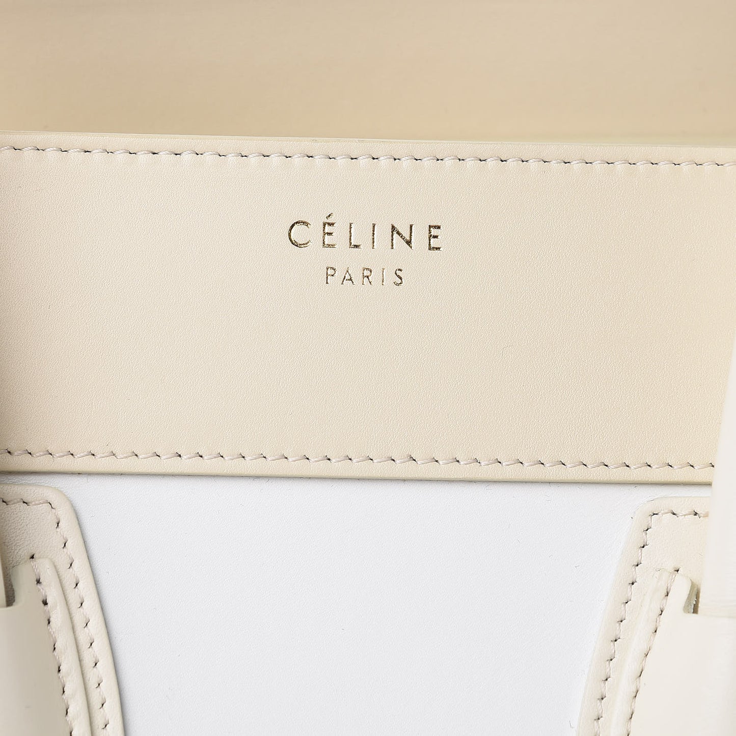 Smooth Calfskin Mini Tri-Color Luggage White