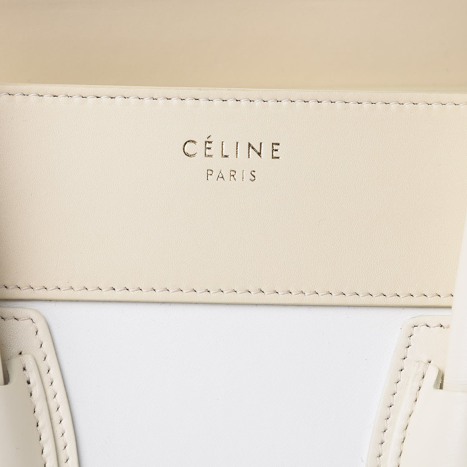 Celine Smooth Calfskin Mini Tri-Color Luggage White 6 of 13