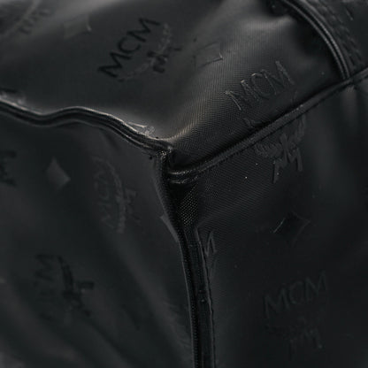 MCM Monogram Coated Canvas Tote Bag Black 10 of 15