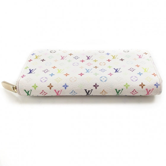 Monogram Multicolor Zippy Wallet White