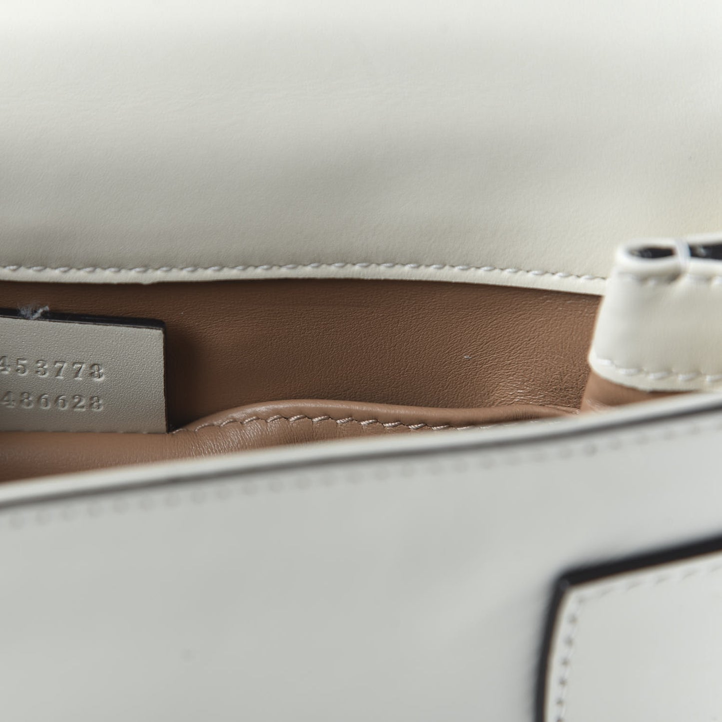 Nappa Pearl Studded Mini Queen Margaret Broadway Shoulder Bag Mystic White