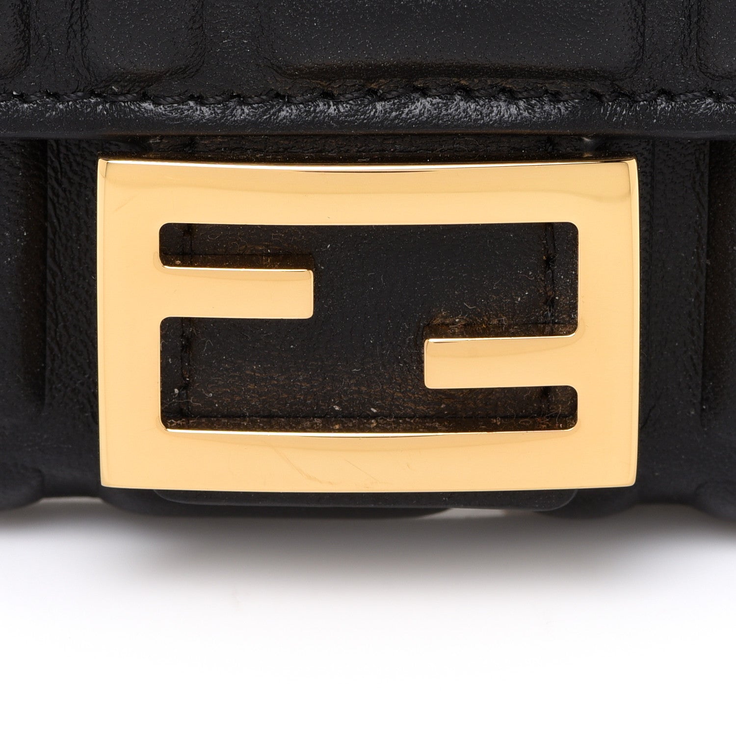 Fendi Nappa Matisse FF Embossed Continental Wallet On Chain Black 8 of 11